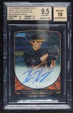2013 Bowman Draft Black Wave Refractor 28/50 Hunter Harvey BGS 9.5 Auto y8p