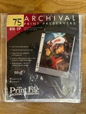 75 Print File Archival Preservers 8x10 Large Page Sleeves for Neg. Film, Prints