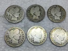 Lot of 6 Barber Quarter  Coin