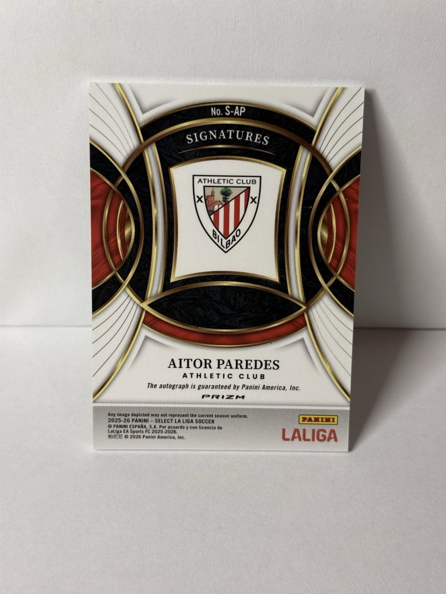 2025-26 Panini Select La Liga - Aitor Paredes Select Auto Athletic