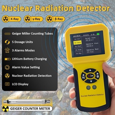 Nuclear Radiation Detector Geiger Counter Beta Gamma 5 Dosage Unit Xray Portable
