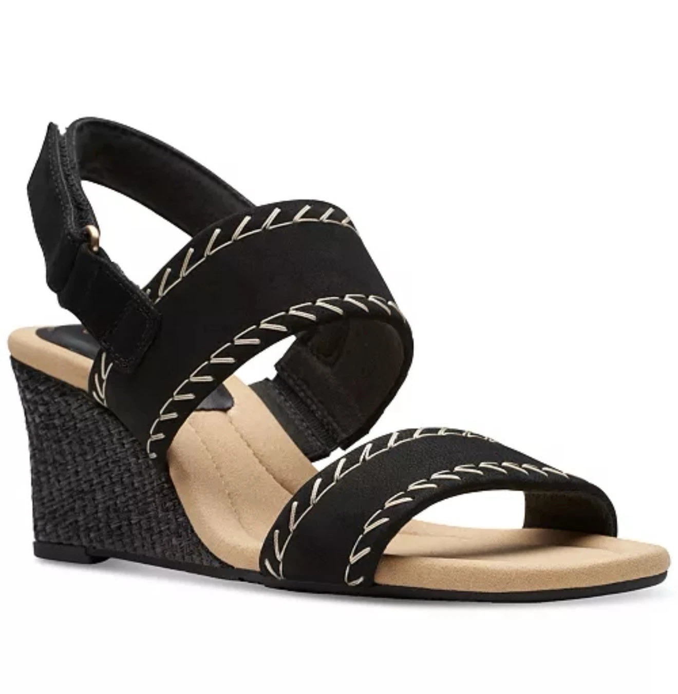 Sandali donna Clarks Kyarra rosa espadrillas zeppa tacco nero nabuk $99