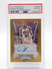 DENNIS RODMAN 2023-24 PRIZM DECA GOLD AUTO /10 #DS-ROD BULLS PSA 10 GEM Q7246