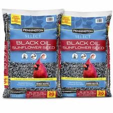Select Black Oil Sunflower Seed Wild Bird Food, 20-lb bag 2 PACK