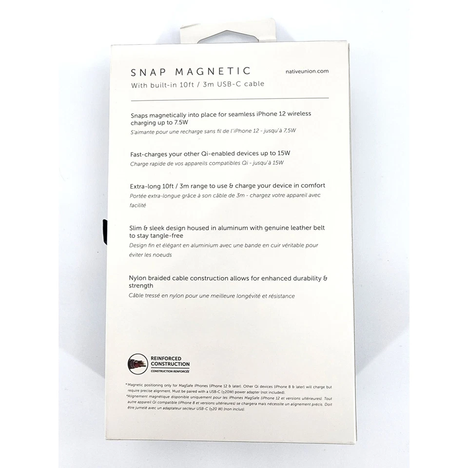 Cargador inalámbrico magnético Native Union Snap - gris oscuro Foto 2 de 3