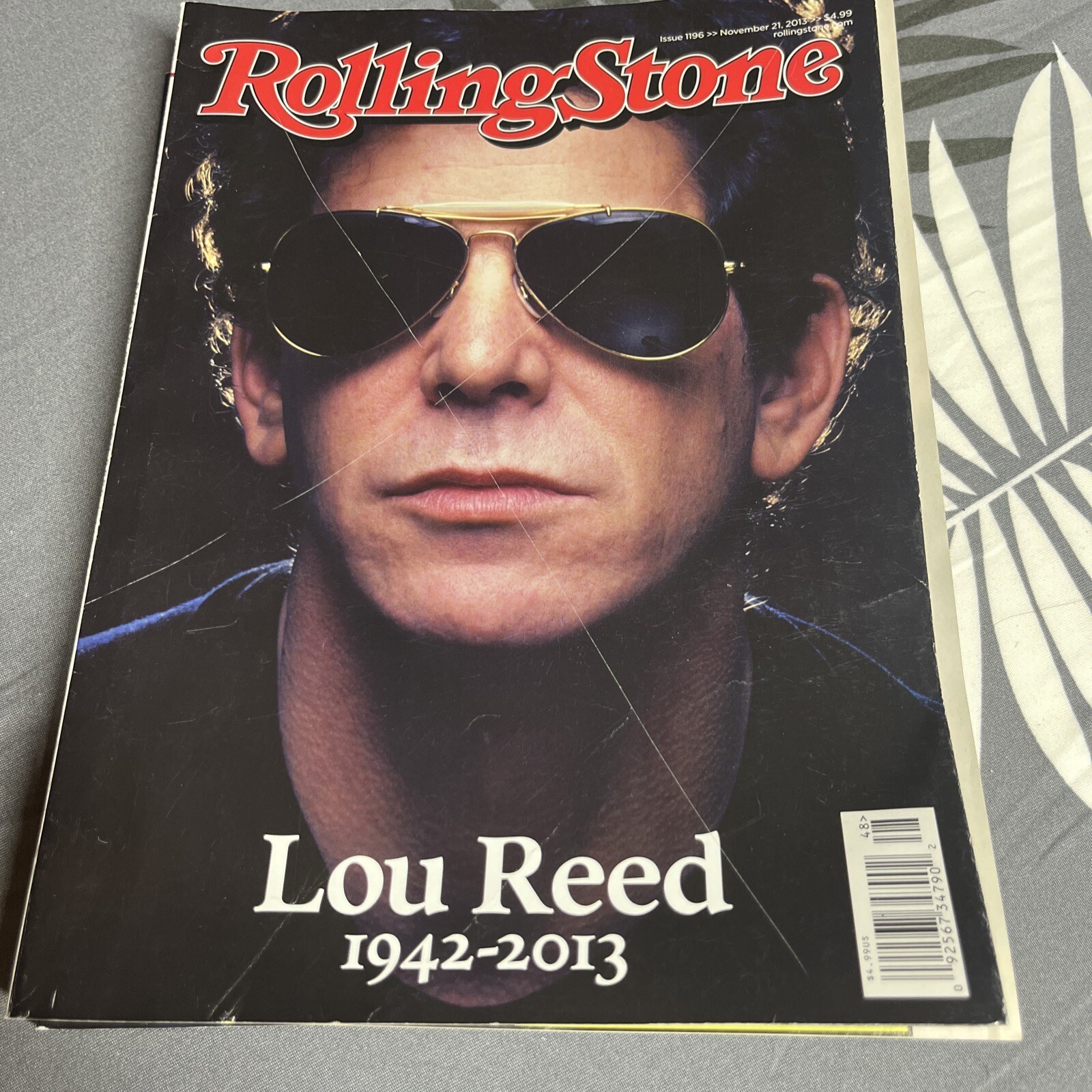 Rolling Stone  Magazine November 21, 2023. Lou Reed 1942-2013. Cover Damage E-10