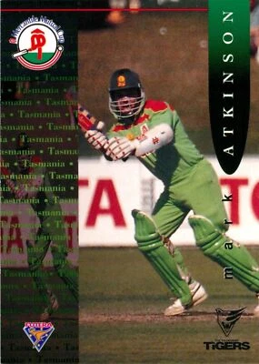 ✺Nouveau✺ 1995 1996 TASMANIA Cricket Card MARK ATKINSON One Day Futera - Photo 1/3