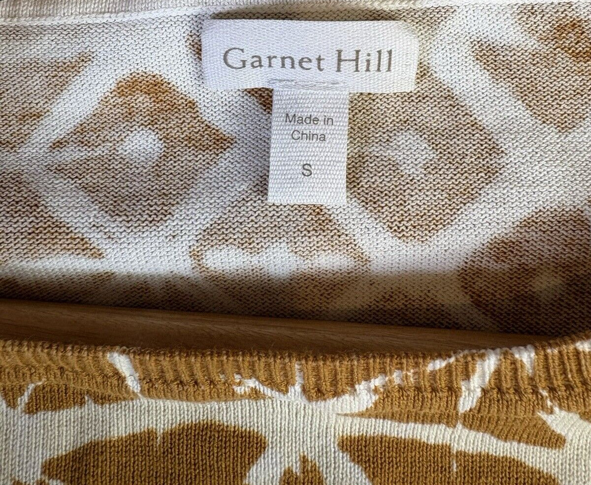 Garnet Hill Top Women's Small Long sleeve Silk Blend Pullover Lightweight