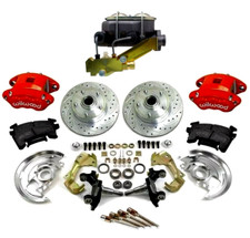 1964-72 A Body Red Wilwood Power Brake Conversion Kit Manual Master Disc Drum 1964-72 A Body Red Wilwood Power Brake Conversion Kit Manual Master Disc Drum