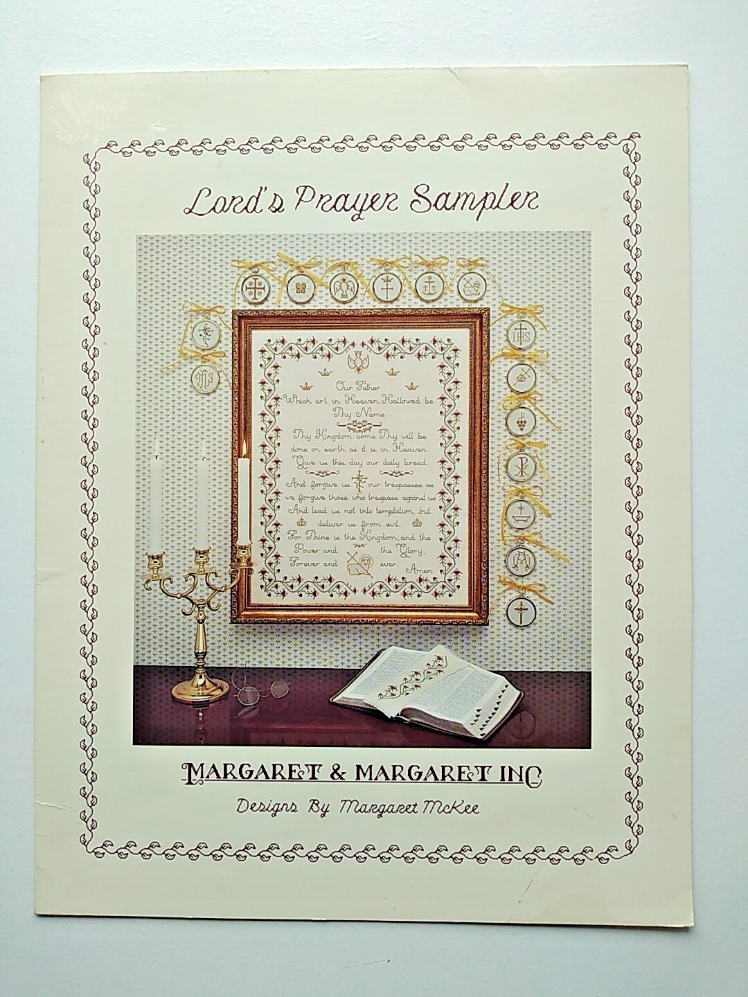 Margaret & Margaret Inc. Lord's Prayer Sampler Cross Stitch Pattern