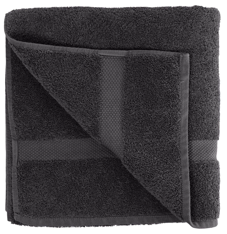 Conjunto de Toalhas de Banho Luxo Preto - Hotel Algodão Macio 2/Banho 2/Mão 4/Lavagem - 8 Peças - Imagem 4 de 4