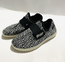 Sport LED light up sneakers shoes black and white kids