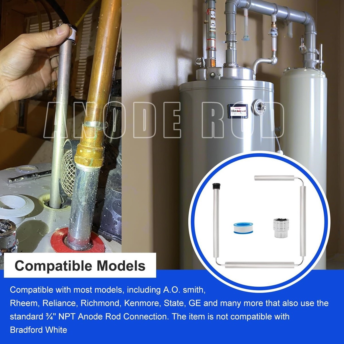 Electric Water Bradford White Water Heater Parts Lowe\u0026#039;s Rheem Water  Bradford White Water Heater Flammable Vapor Sensor Hot, image size:1200x1200