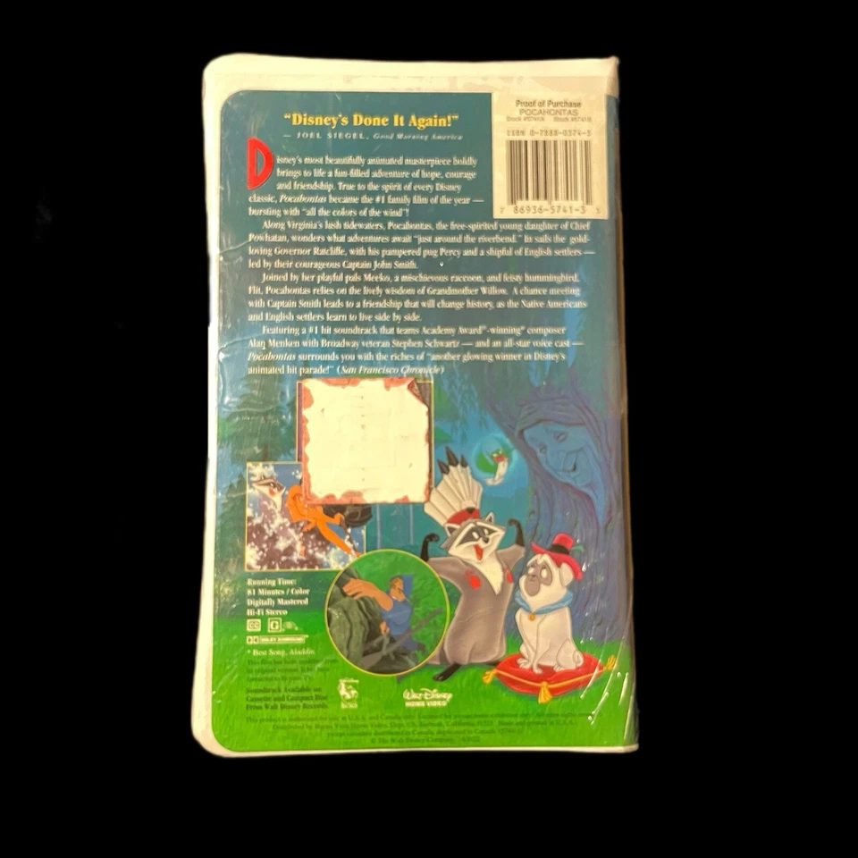 Vintage Pocahontas VHS - Sealed - Walt Disney Home Video - Image 2 of 4