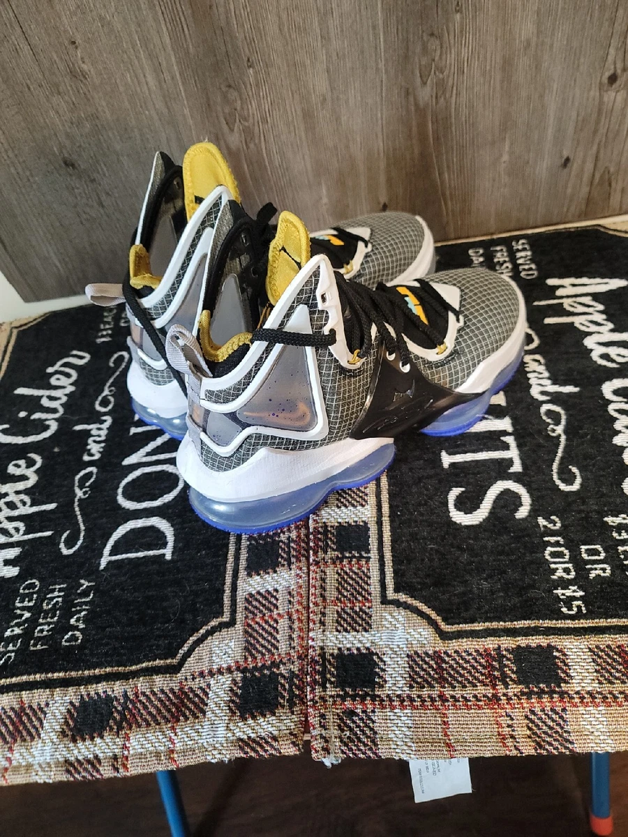 Nike Lebron 19 Hardwood Classic Graduate Grey Gold Purple Size 7