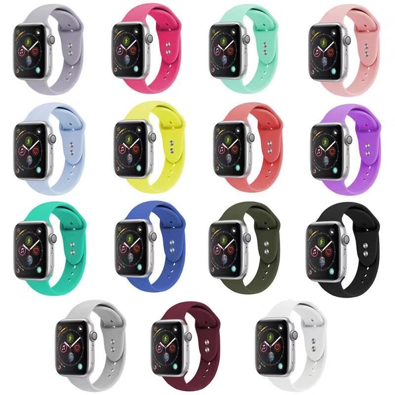 Sports Silicone Bands Straps for Apple Watch Band Series SE 21 38mm  44mm