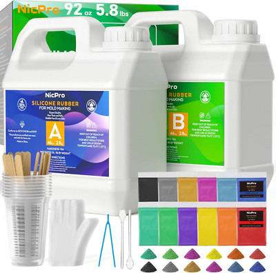 Kit para hacer moldes de silicona 2.7L, translúcido, + 12 micas.