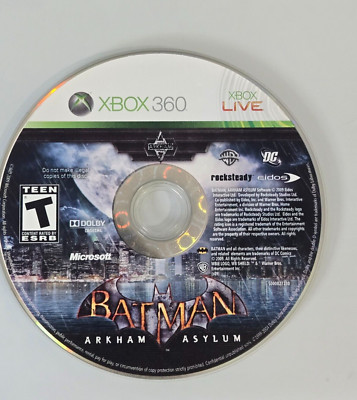 Batman: Arkham Asylum (Microsoft Xbox 360, 2010) DISC ONLY