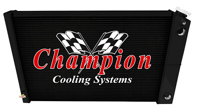 ER 3 Row DP Black Finish Radiator 19x28'',1.5,1.75 for 1973-1987 C/K Series LS