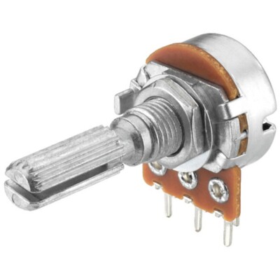 VRA-100M20 Potentiometer 20 KOhm Mono log. 0,1W 6mm-Steckachse