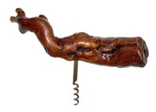 Burled Wood Vine CorkScrew Wine Opener Length 8&rdquo;