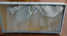 Vintage Bonnie Doon Lace Blue Garter Faux Pearl Wedding Bridal Toss Boxed NOS