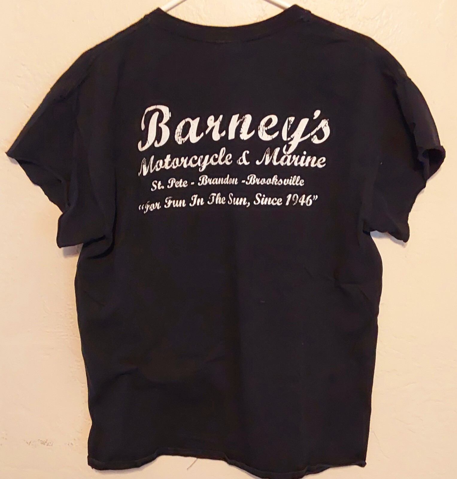 vintage 90s motorcycle shop t shirt Barney's St Pete Florida eBay
