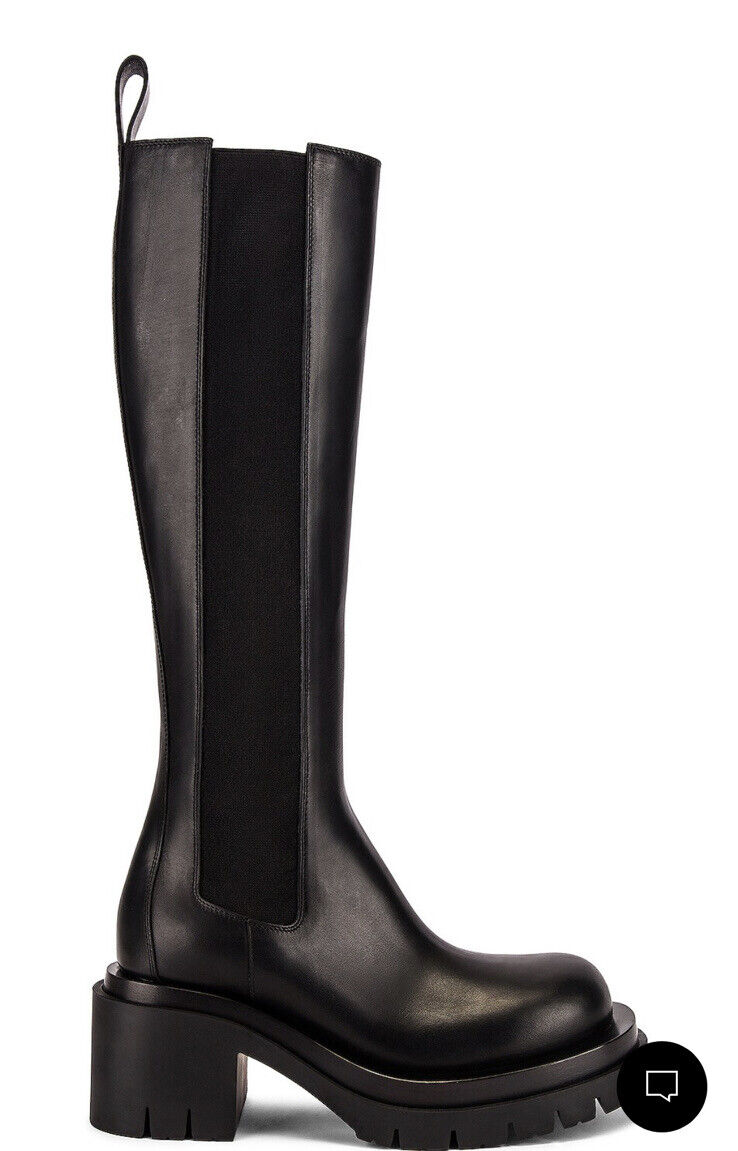 BOTTEGA VENETA Lug High Top Chelsea Boots Black Leather BOTTEGA VENETA Lug High Top Chelsea Boots Black Leather