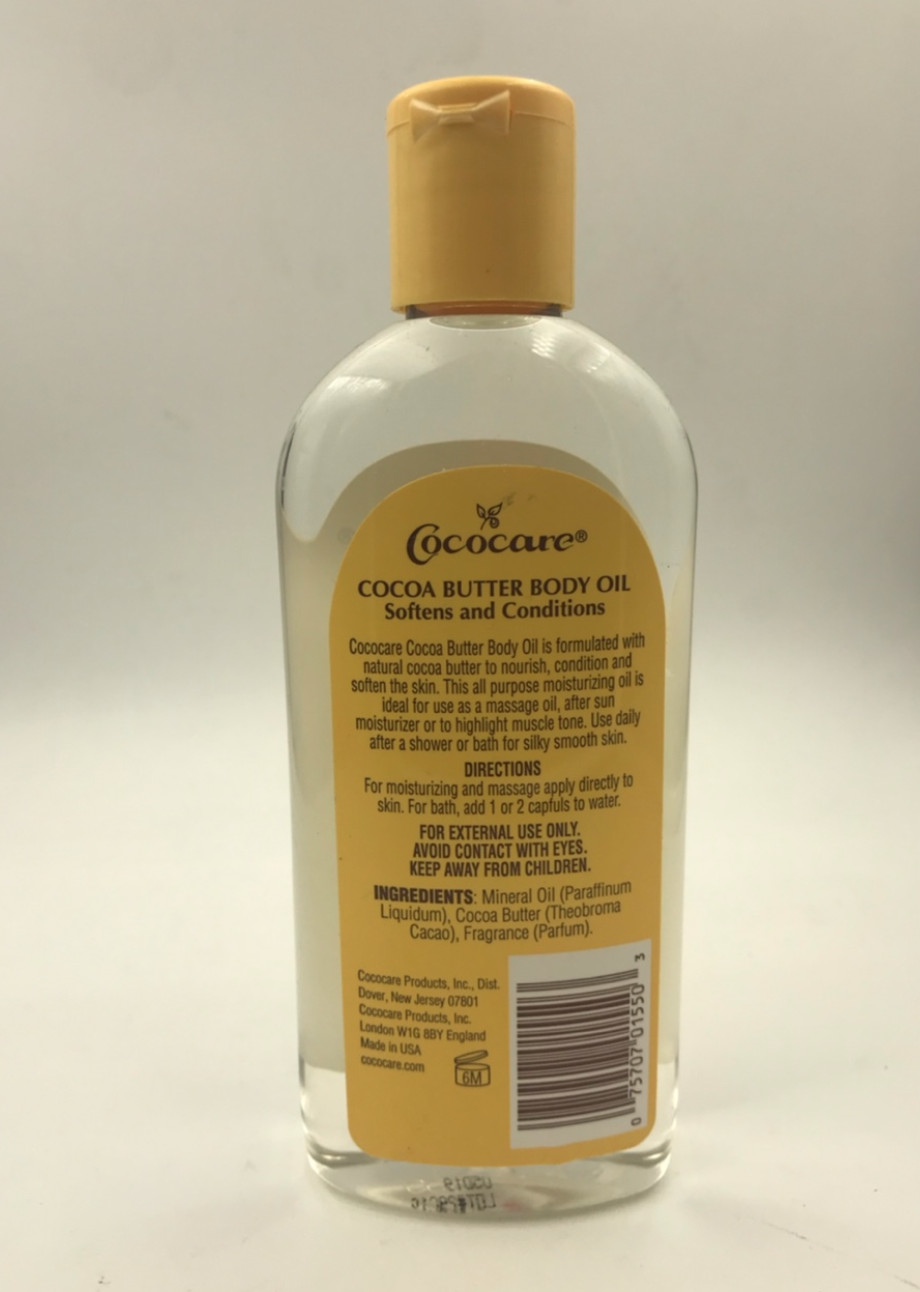 COCOCARE COCOA BUTTER BODY OIL  IDEAL FOR BODY & BATCH COLOR FREE 8.5OZ