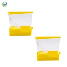 2 X Organizador Dispensador de Rollos de Algodón Dental Deluxe con Bandeja Extraíble Amarillo