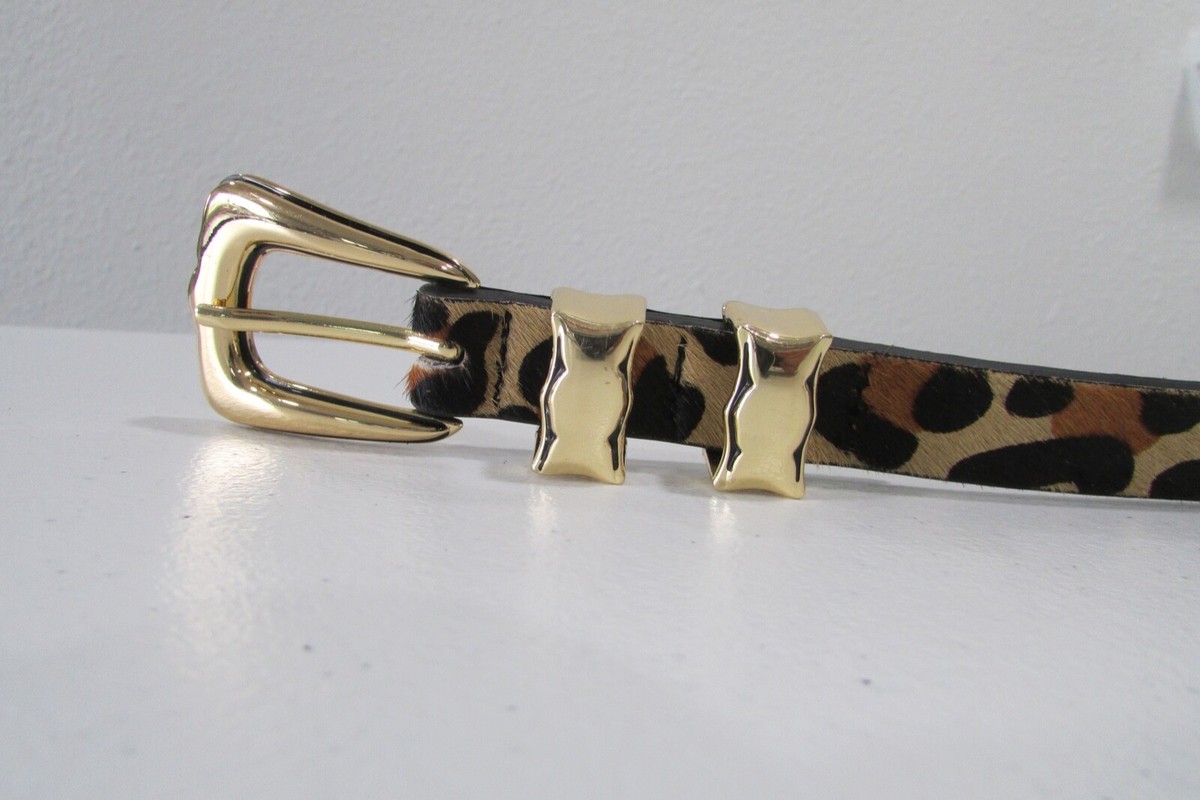 B-Low The Belt Lennie Calf Hair Leopard Gold Hardware Skinny  display picture 3