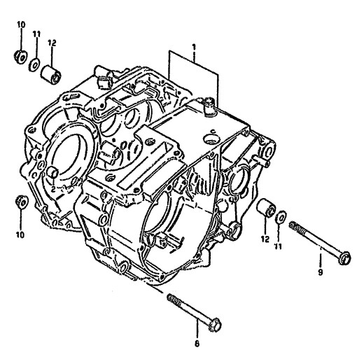 Kit vis carter moteur inox pour Suzuki DR 125 et SP 125 modèles 1982 à 1988