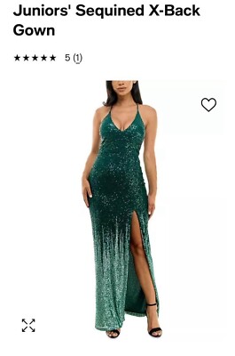 Juniors Size 7 Hunter Green Prom Formal Dress NWT | eBay