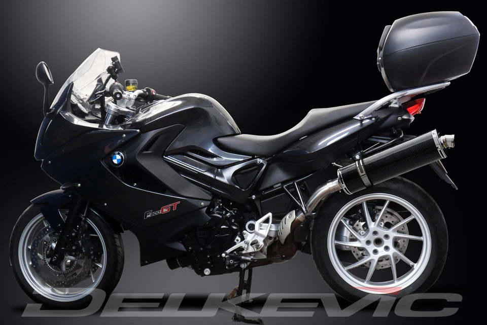 BMW F800GT 2013-2017 Delkevic Slip On 18" Kit de silenciador de escape de carbono ovalado Foto 4 de 4