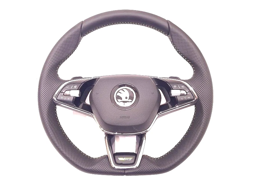 New orig MF Sportlederlenkrad SET+ABG RS FLAT for SKODA 