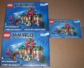 Lot of Lego Ninjago Instruction Manuals For 4 Sets 2520, 70736, 9450, 70728