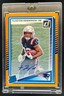 2025 Panini Donruss TreVeyon Henderson Rated Rookie Auto Orange RC #332 Patriots