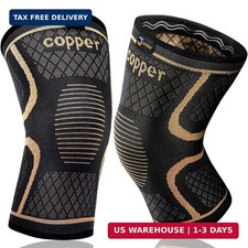 Copper Knee Braces for Men and Women 2 pack -Knee Supports Copper Compression