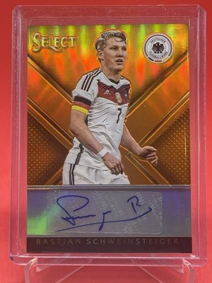 2015 Select Bastian Schweinsteiger Signatures Orange Prizm Auto #/20 Germany