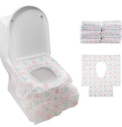 Protection Toilettes Jetables en Voyage et Camping Grand Format Imperméable 25 Pièces