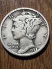 1938 Mercury Dime - Actual Silver Coin  Shown Same Day Shipping