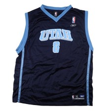 Vintage Reebok Utah Jazz Youth XL #8 Deron Williams Basketball Jersey Blue
