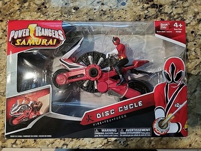 Bandai Power Rangers Samurai Action Vehicle Set FIRE DISC CYCLE Red Figure NIB