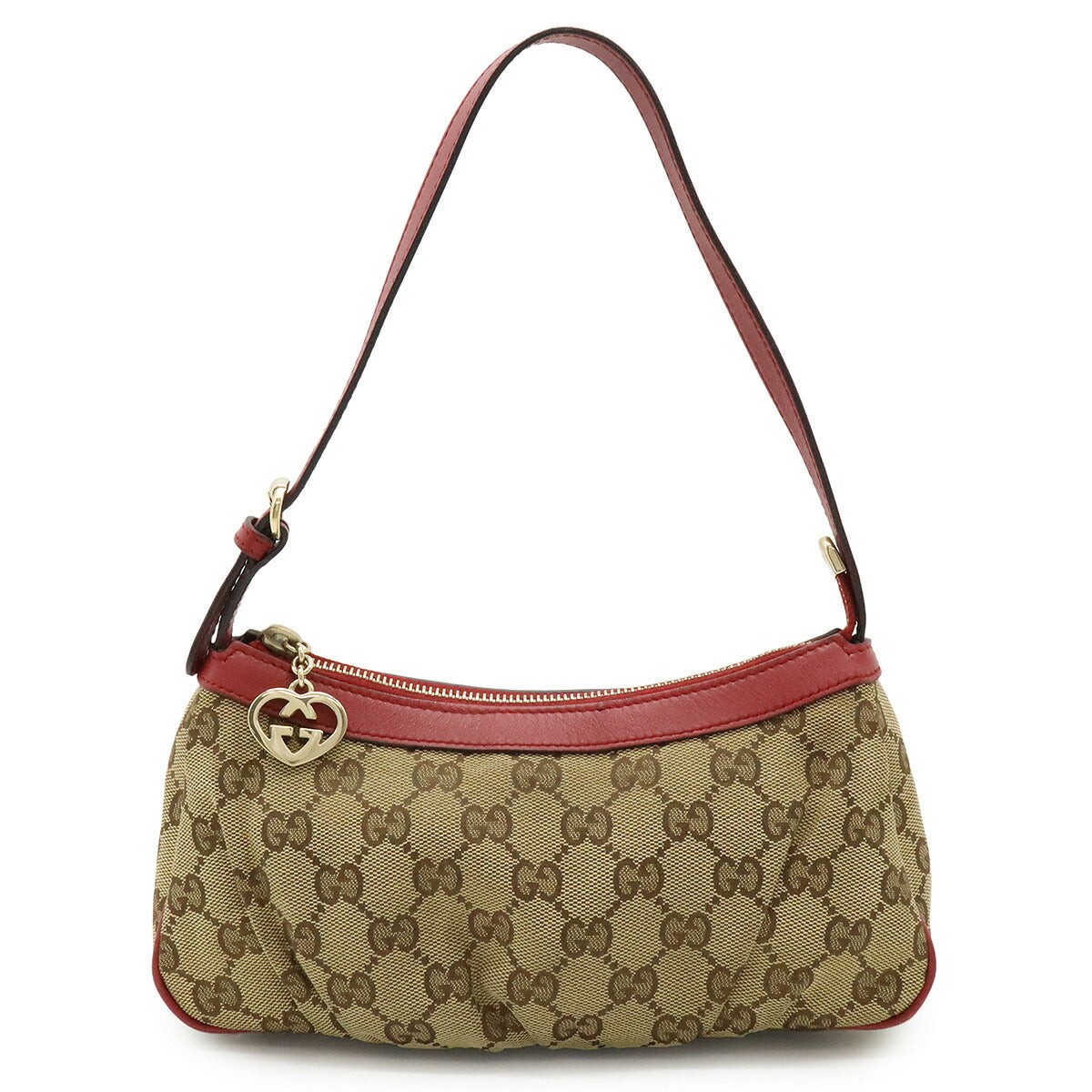 Gucci GG Canvas Leather Shoulder Bag for Women in Beige One Size 538515