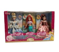 Disney Princess 2004 Porcelain Collector Doll Set of 3 BrassKey Keepsakes New
