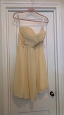 Bill Levkoff 724 Canary 745 Chiffon Sleeveless Bridesmaid Dress Size 8