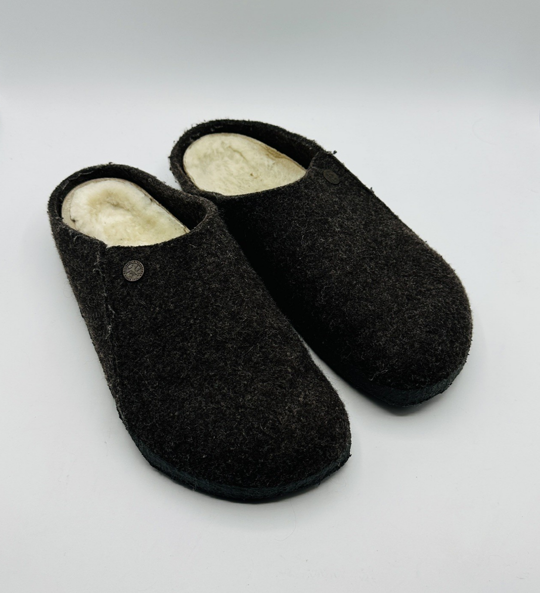 Birkenstock Men's Zermatt Shearling Wool Felt Slipper Mocha Brown