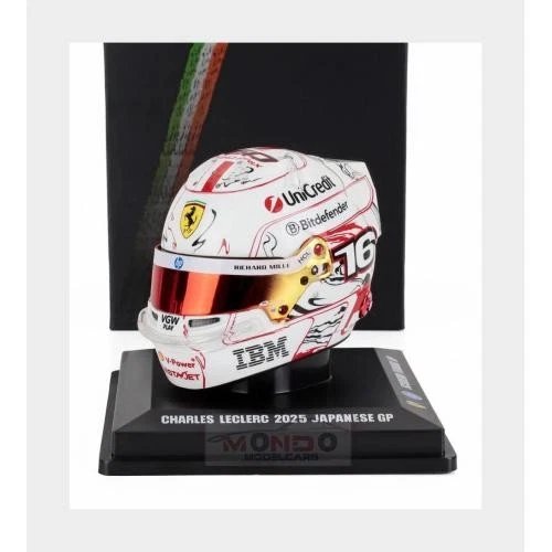 1:5 LOOKSMART Bell Helmet Casco F1 Charles Leclerc #16 Japan Gp 2025 LSHEL012 - Immagine 2 di 2