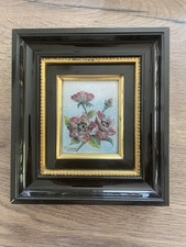 Ancien cadre en émaux émail de Limoges signé Bonhomme