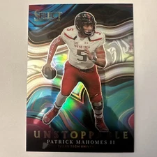 2022 Panini Select Draft Picks Unstoppable Patrick Mahomes II US-PM Silver Prizm